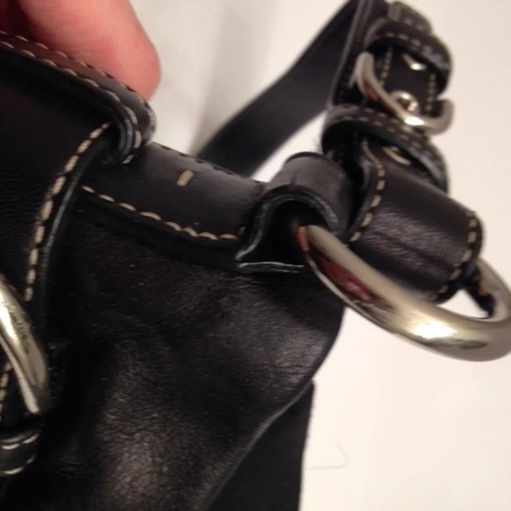 COACH Black Leather Soho Slim Convertible bag